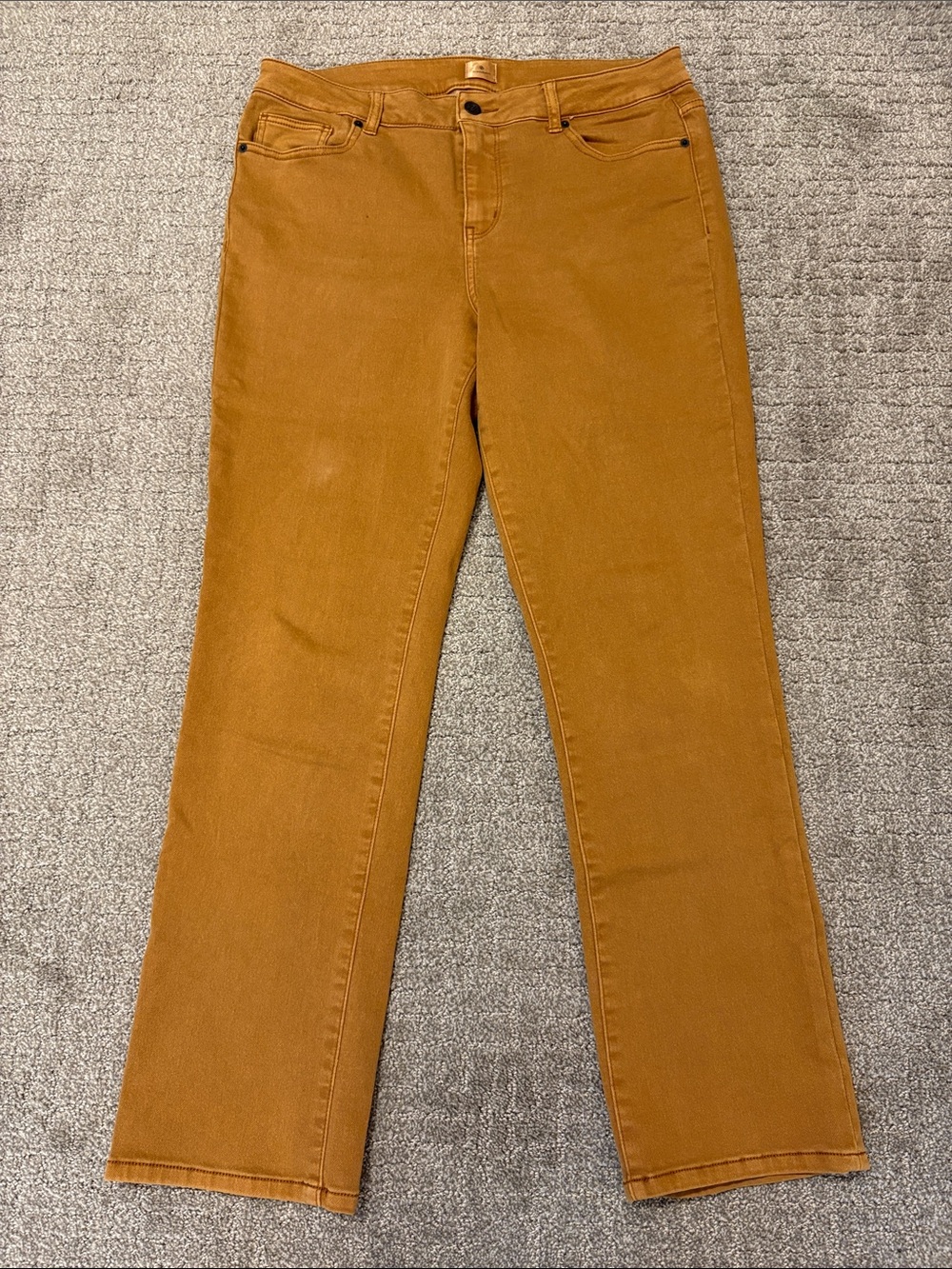 Dressbarn Women's High-Rise Straight Jeans in Mustard